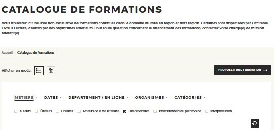 catalogue des formations
